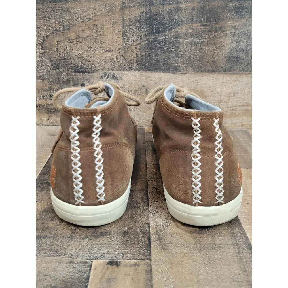 IPATH Langston Brown Leather High Top Suede Chukka Sneakers Skate Shoes‎ Mens 12
